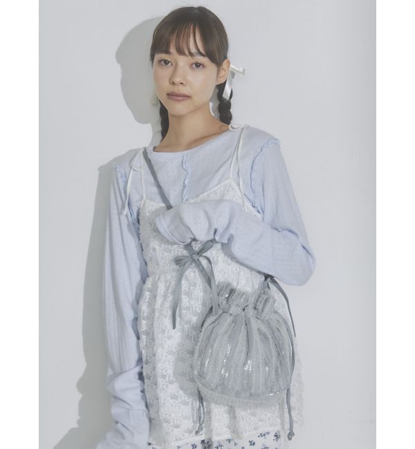 merry jenny「【再入荷】ribbonスパンコールポシェット」|ショルダー・メッセンジャー|