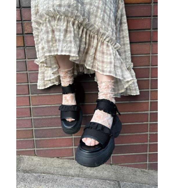 merry jenny「フリルメッシュスニーカーサンダル」|その他|