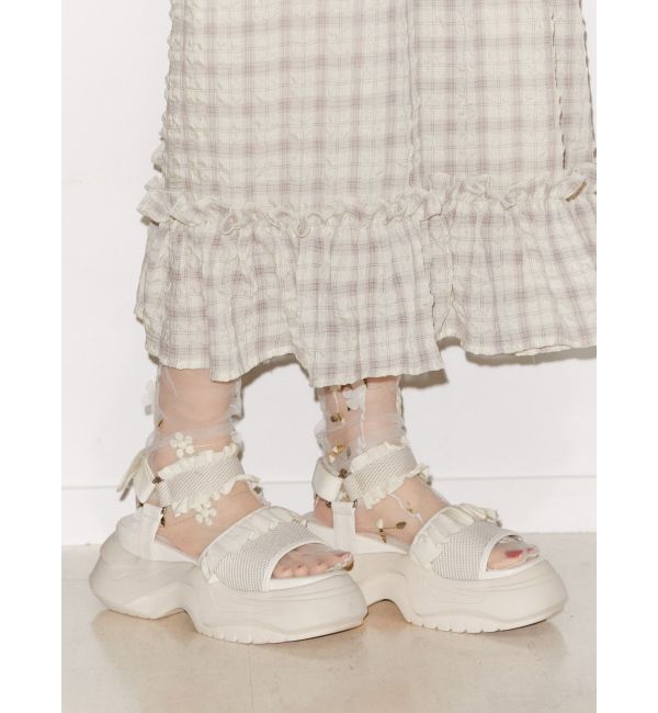 merry jenny「フリルメッシュスニーカーサンダル」|その他|