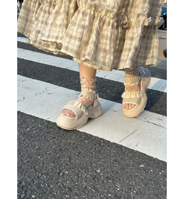 merry jenny「フリルメッシュスニーカーサンダル」|その他|