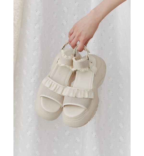 merry jenny「フリルメッシュスニーカーサンダル」|その他|