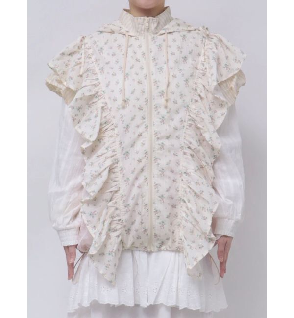 merry jenny「floralコンビフーディージャケット」|その他|