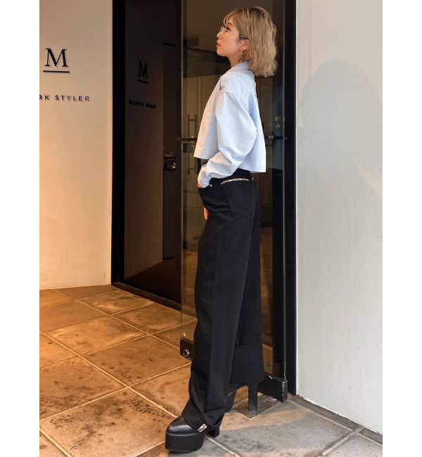 GYDA「H/W GYDIESセルビッチワイドデニムパンツ」|デニム|