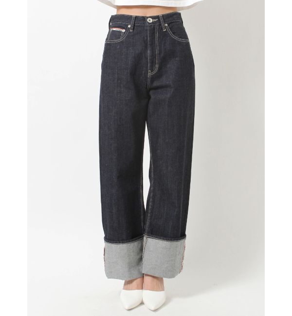 GYDA「H/W GYDIESセルビッチワイドデニムパンツ」|デニム|
