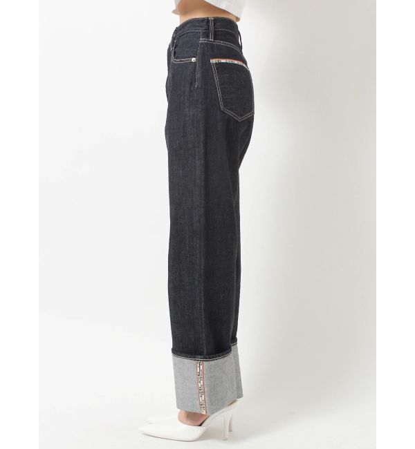GYDA「H/W GYDIESセルビッチワイドデニムパンツ」|デニム|