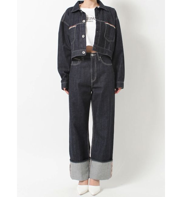 GYDA「H/W GYDIESセルビッチワイドデニムパンツ」|デニム|
