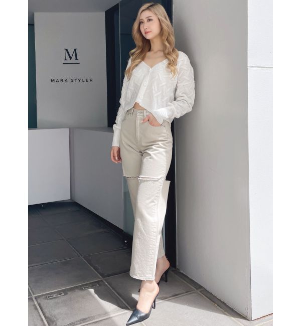 GYDA「BACKレースアップニットカーディガン」|カーディガン|