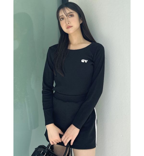 GYDA「round GYロゴプリントラウンドヘムロンT」|Tシャツ・カットソー|