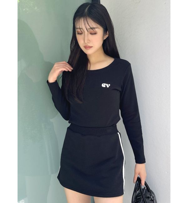 GYDA「round GYロゴプリントラウンドヘムロンT」|Tシャツ・カットソー|