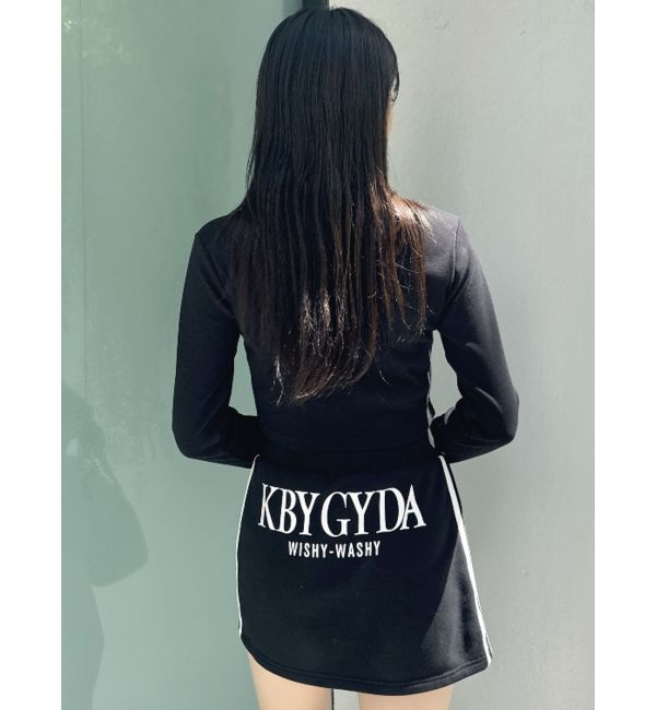 GYDA「round GYロゴプリントラウンドヘムロンT」|Tシャツ・カットソー|