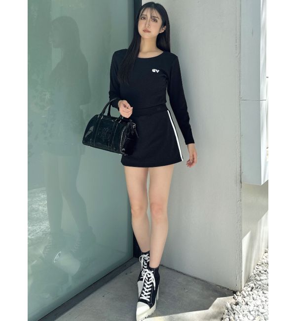 GYDA「round GYロゴプリントラウンドヘムロンT」|Tシャツ・カットソー|