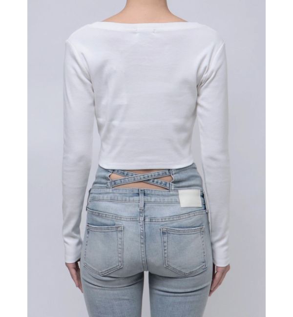 GYDA「round GYロゴプリントラウンドヘムロンT」|Tシャツ・カットソー|