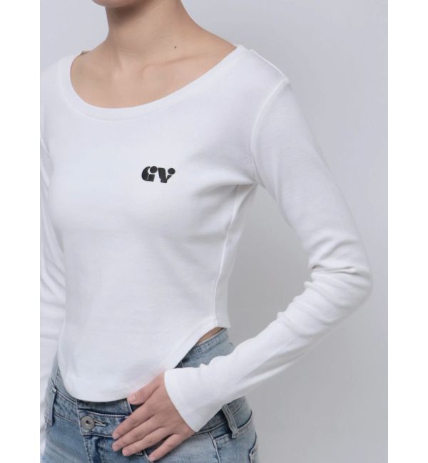 GYDA「round GYロゴプリントラウンドヘムロンT」|Tシャツ・カットソー|