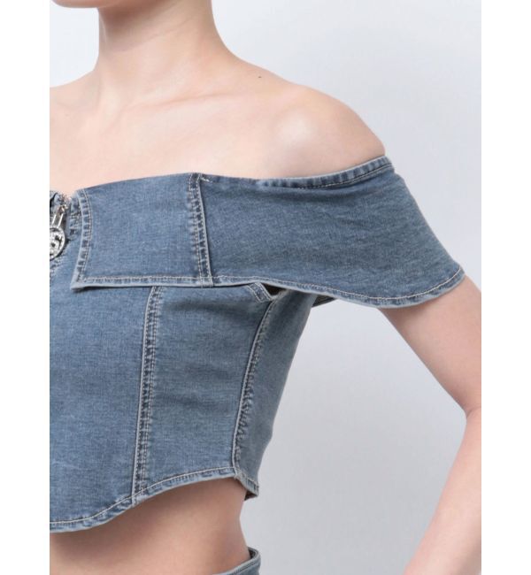 GYDA「【せいせいコラボ】GSストーンスライダーオフショルトップス」|Tシャツ・カットソー|