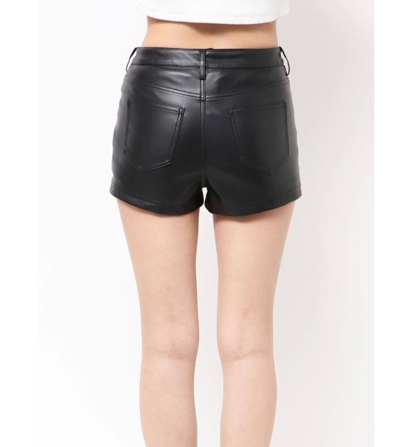 GYDA「ハイウエストフェイクレザーショートパンツ」|その他|