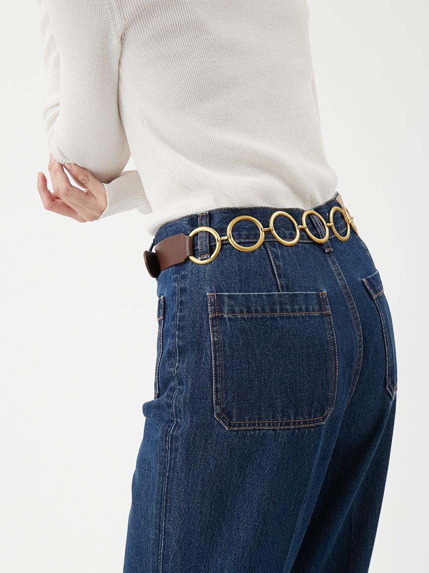 Mila Owen「スクエアバックルチェーンベルト」|ベルト|