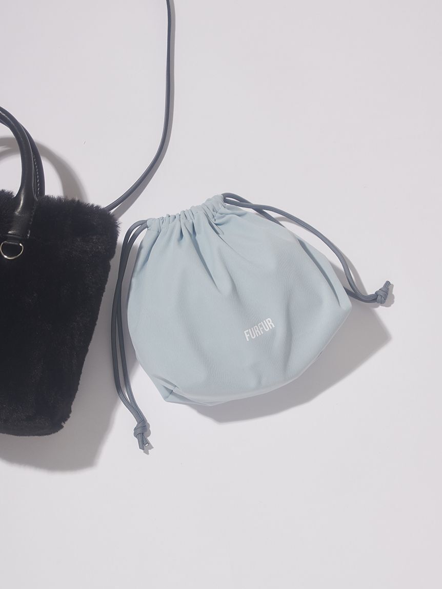FURFUR「【WEB限定カラー】ロゴプリント巾着ポーチ」|ポーチ|