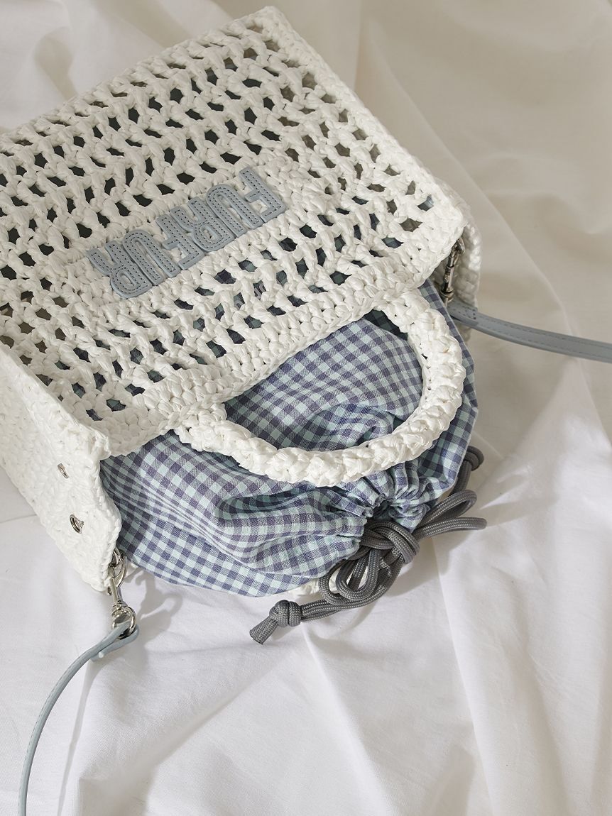 FURFUR「【WEB限定カラー】ロゴプリント巾着ポーチ」|ポーチ|