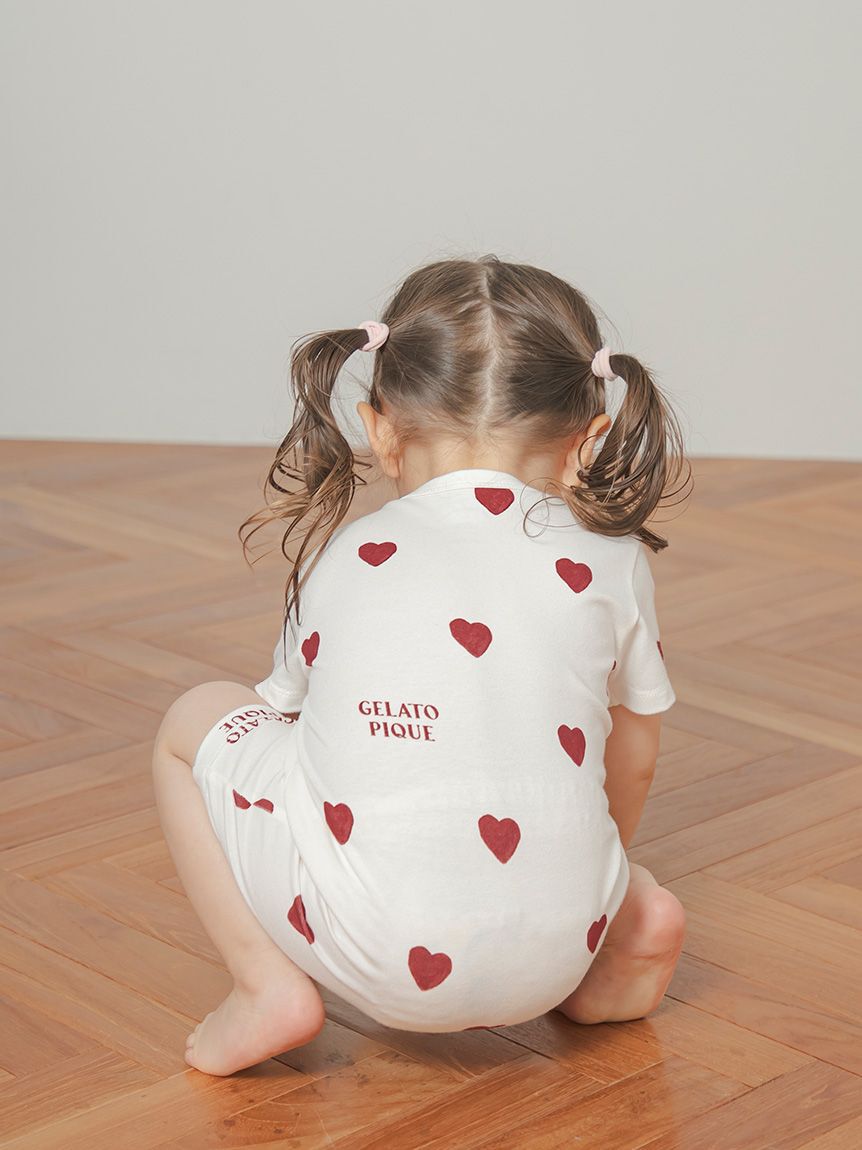 GELATO PIQUE KIDS & BABY「【BABY】ハート柄ロンパース」|ロンパース|