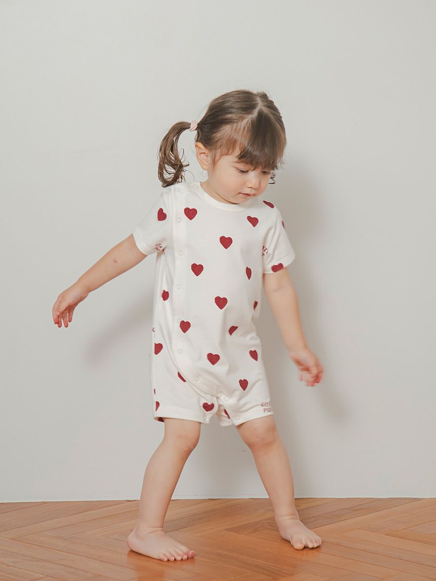 GELATO PIQUE KIDS & BABY「【BABY】ハート柄ロンパース」|ロンパース|