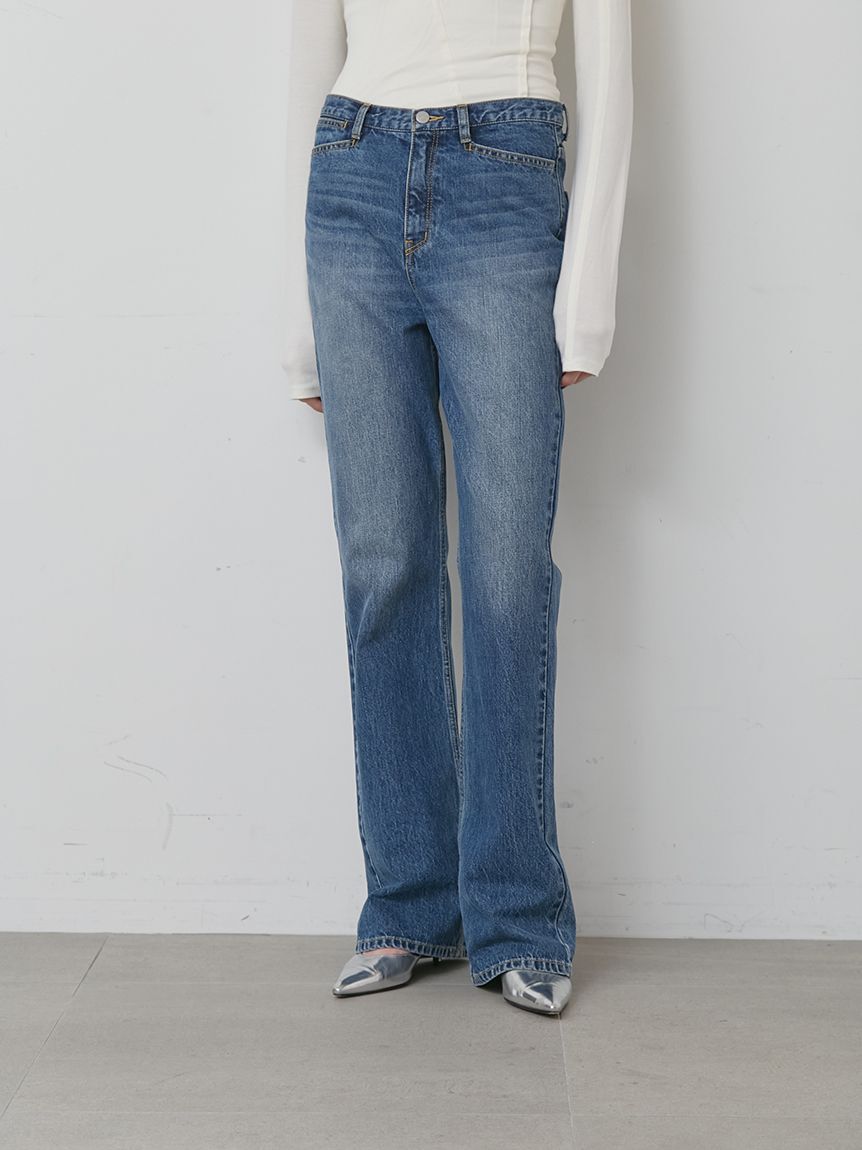 styling/「【セットアップ対応】セミフレアデニムパンツ」|デニム|