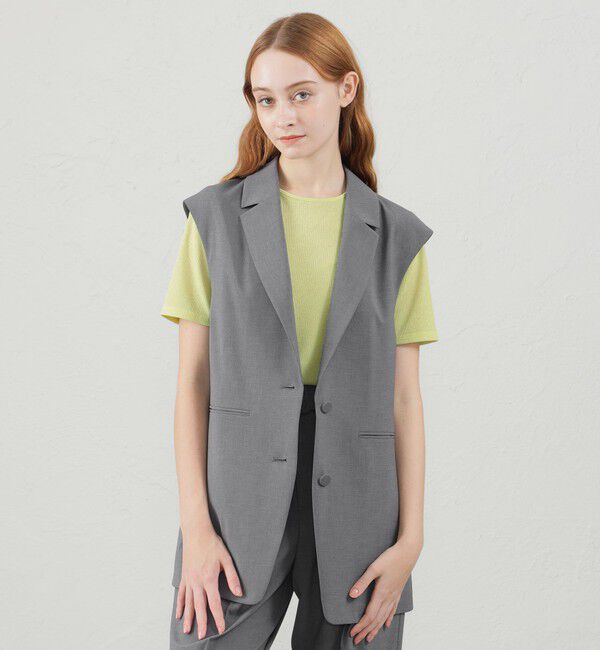 MACKINTOSH PHILOSOPHY「テーラードロングジレ」|ブルゾン・スタジャン|グレー