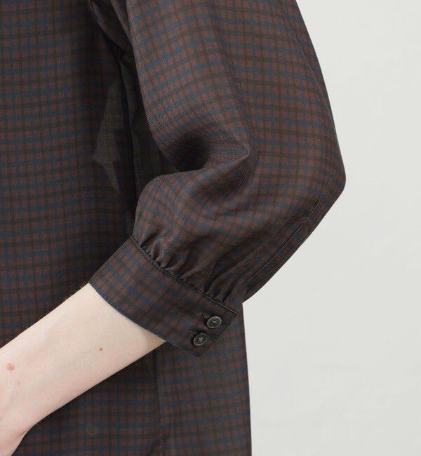 MACKINTOSH PHILOSOPHY「ロールカラービエラチェックブラウス」|シャツ・ブラウス|