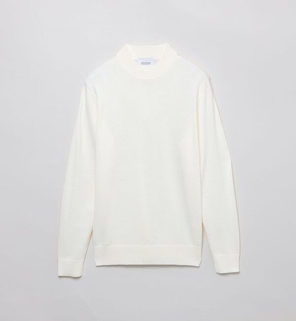 MACKINTOSH PHILOSOPHY「【WEB&一部店舗限定】ウール/アクリル天竺 モックネックプルオーバーニット」|ニット・セーター|オフホワイト