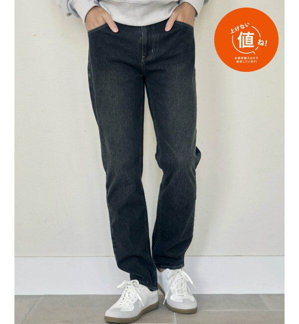 ikka「EASY STRETCH デニム5Pパンツ」|その他|ブラック