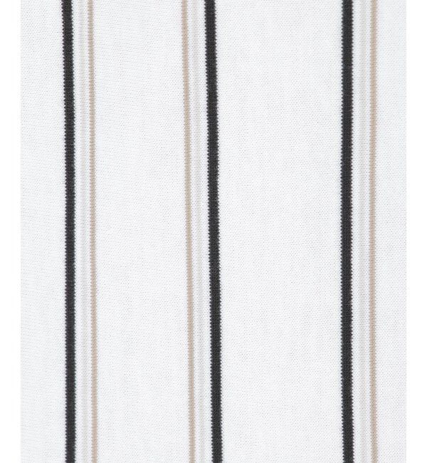 ikka「ストライプクルーネックロンＴ」|Tシャツ・カットソー|