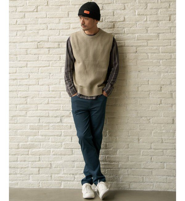 ikka「ストライプクルーネックロンＴ」|Tシャツ・カットソー|