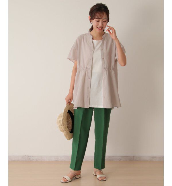 ikka「ウエストギャザー2WAYブラウス」|シャツ・ブラウス|