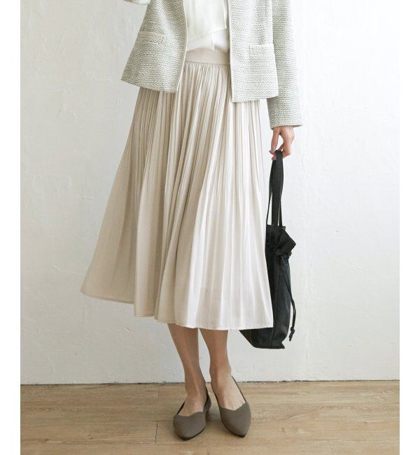 IKKA LOUNGE「シフォンプリーツスカート」|スカート|