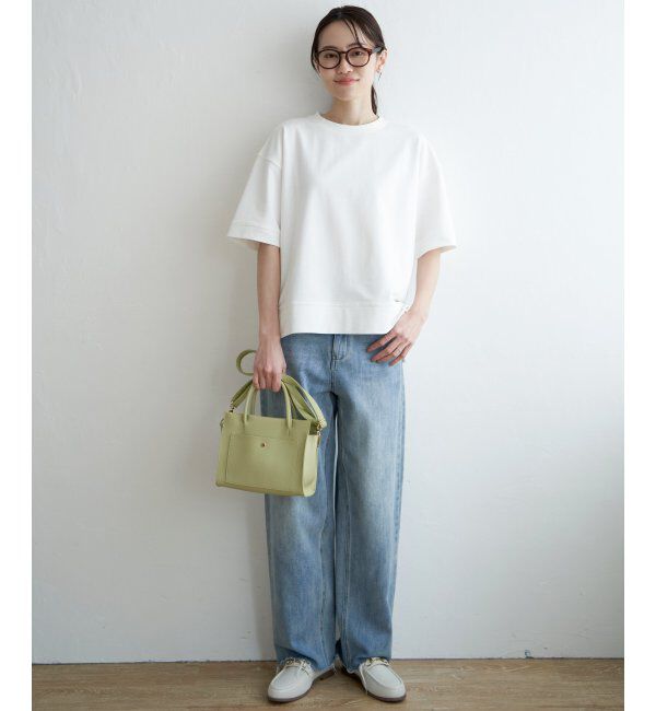 ikka「ミニ裏毛スウェットライク半袖Tシャツ」|Tシャツ・カットソー|