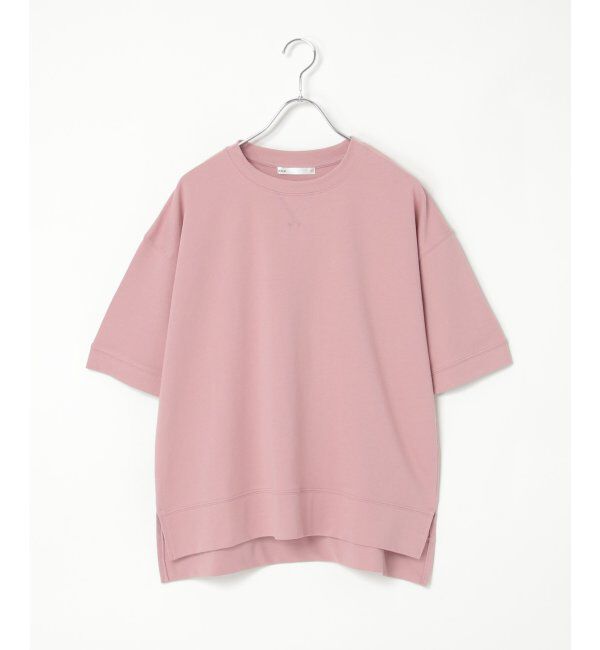 ikka「ミニ裏毛スウェットライク半袖Tシャツ」|Tシャツ・カットソー|