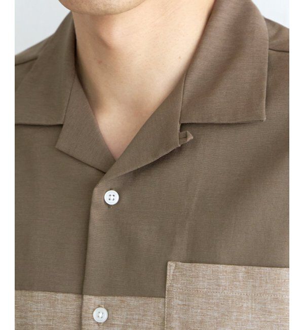 ikka「バイカラーオープンカラーシャツ」|シャツ・ブラウス|