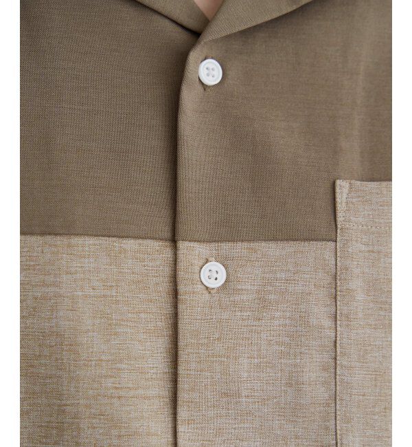 ikka「バイカラーオープンカラーシャツ」|シャツ・ブラウス|