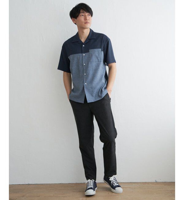 ikka「バイカラーオープンカラーシャツ」|シャツ・ブラウス|