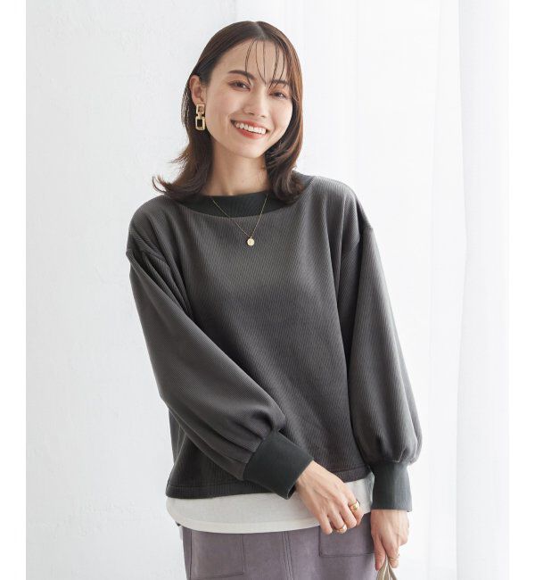 ikka「ベロアコールフェイクプルオーバー」|その他|