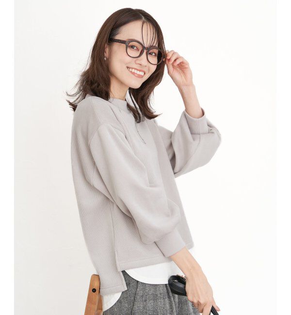 ikka「ベロアコールフェイクプルオーバー」|その他|