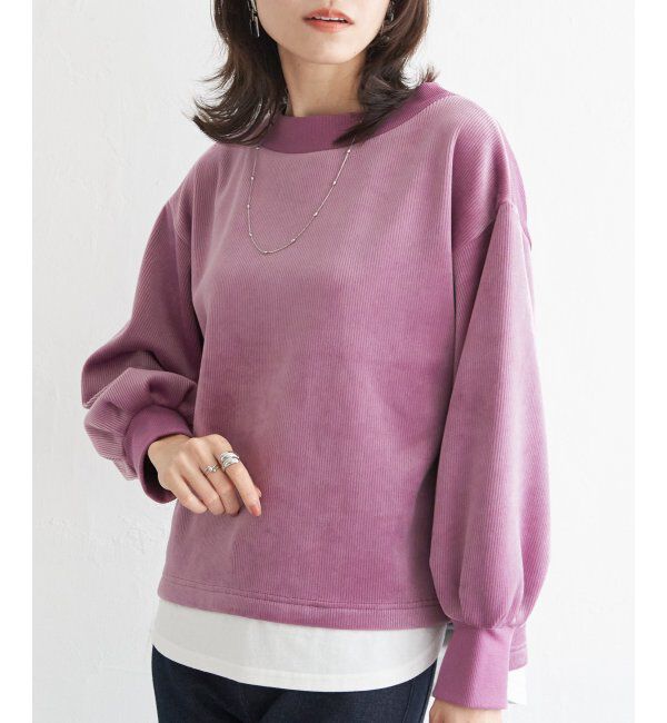 ikka「ベロアコールフェイクプルオーバー」|その他|