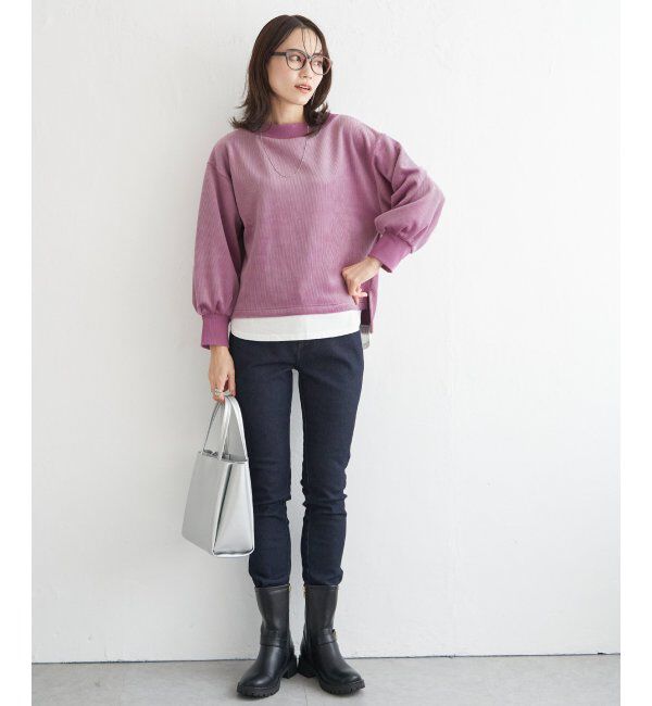 ikka「ベロアコールフェイクプルオーバー」|その他|