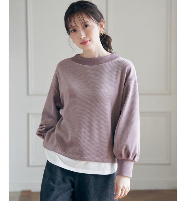 ikka「ベロアコールフェイクプルオーバー」|その他|