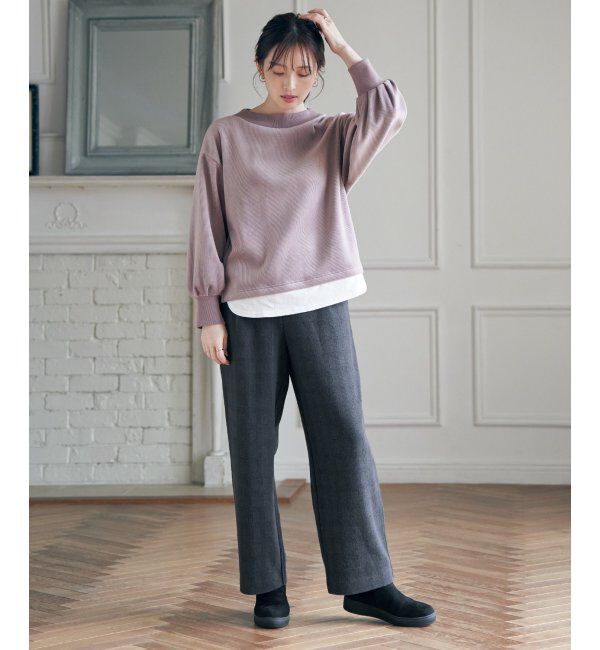 ikka「ベロアコールフェイクプルオーバー」|その他|