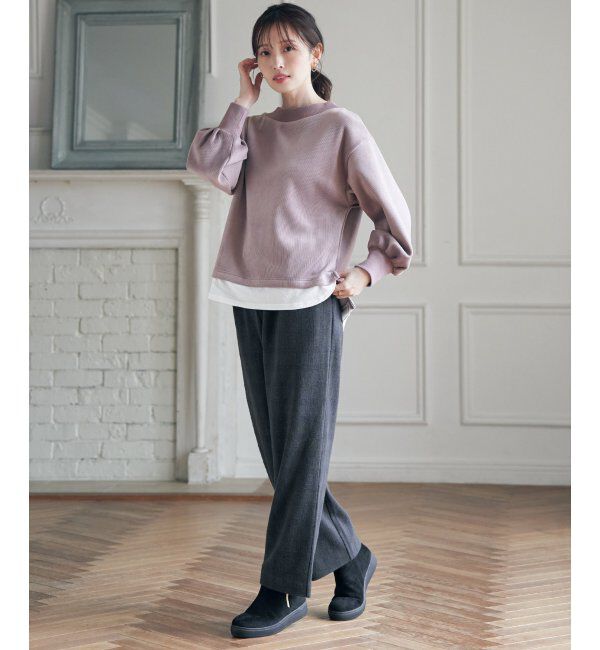 ikka「ベロアコールフェイクプルオーバー」|その他|