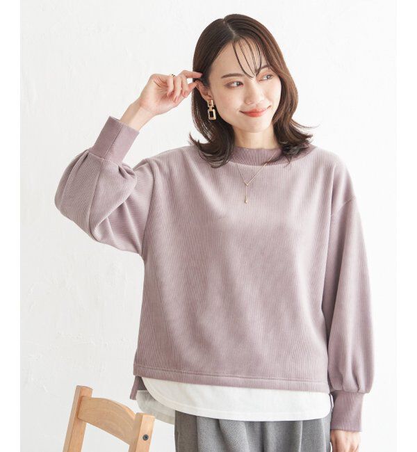 ikka「ベロアコールフェイクプルオーバー」|その他|