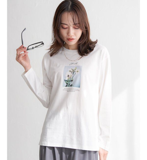 ikka「ロゴフォトプリントロンT」|Tシャツ・カットソー|