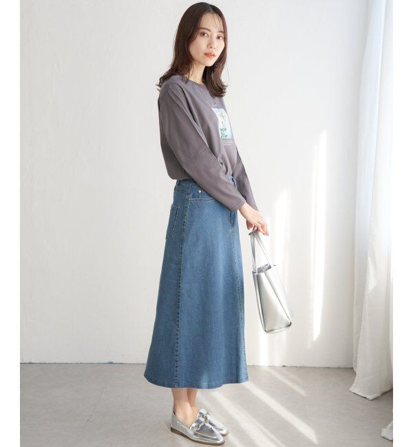 ikka「ロゴフォトプリントロンT」|Tシャツ・カットソー|