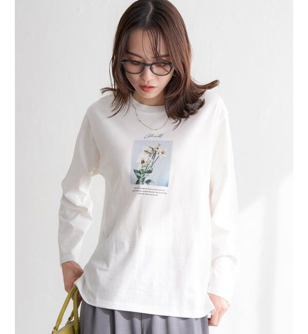 ikka「ロゴフォトプリントロンT」|Tシャツ・カットソー|