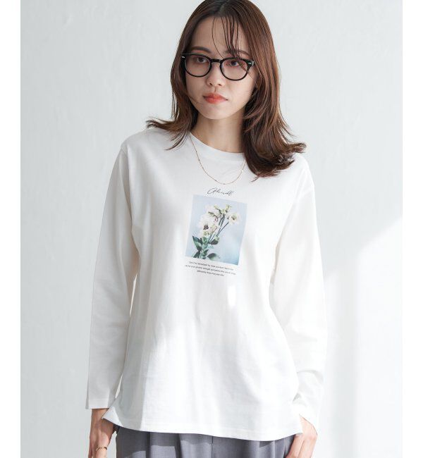 ikka「ロゴフォトプリントロンT」|Tシャツ・カットソー|